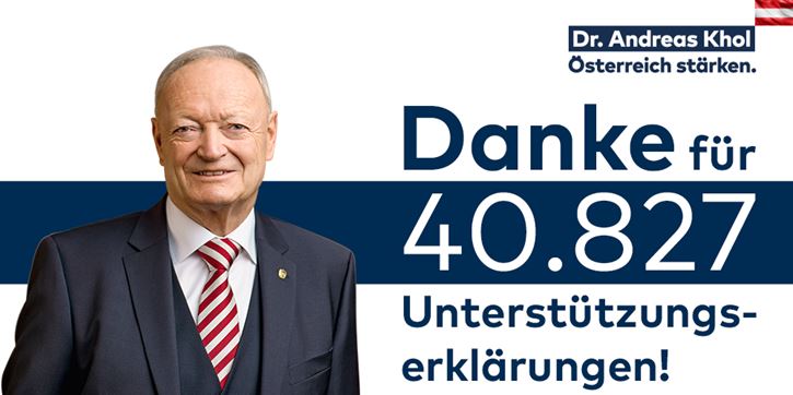 Andreas Khol sagt Danke für 40827 Unterstützungserklärungen [Copyright: AndreasKhol]